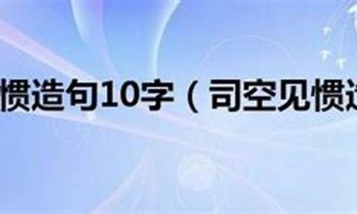 司空见惯造句子10字简单_司空见惯造句子简短