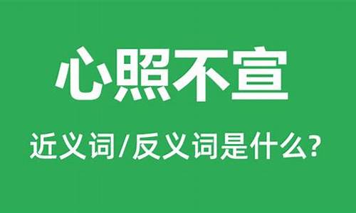 心照不宣造句和意思_心照不宣的造句和意思