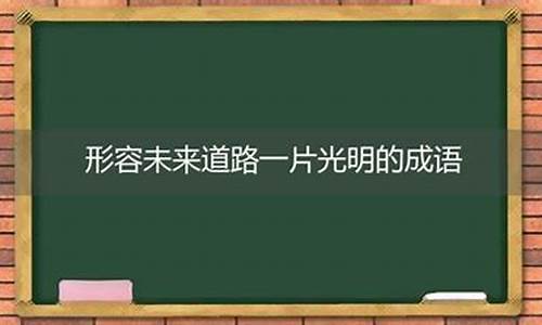 形容前途光明的成语后面有航_形容前途光明的字词