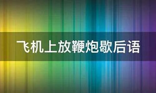 飞机上放鞭炮歇后语_飞机上放鞭炮歇后语后半句